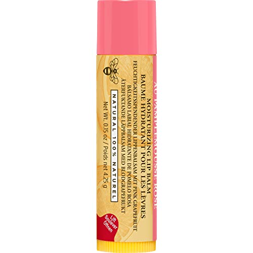 Burt's Bees Lip Balm, Pomegranate, Lip Moisturizer With Responsibly Sourced Beeswax, Tint-Free, Natural Conditioning Treatment, 1 Tube, 0.15 oz.