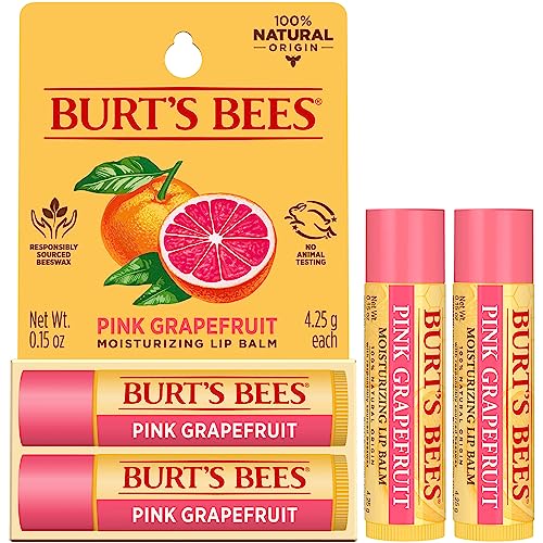 Burt's Bees Lip Balm, Pomegranate, Lip Moisturizer With Responsibly Sourced Beeswax, Tint-Free, Natural Conditioning Treatment, 1 Tube, 0.15 oz.