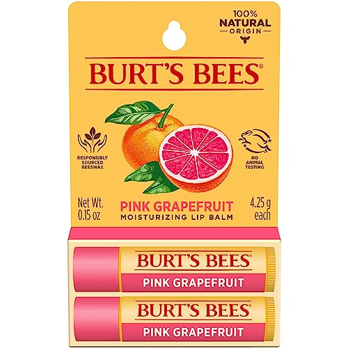 Burt's Bees Lip Balm, Pomegranate, Lip Moisturizer With Responsibly Sourced Beeswax, Tint-Free, Natural Conditioning Treatment, 1 Tube, 0.15 oz.