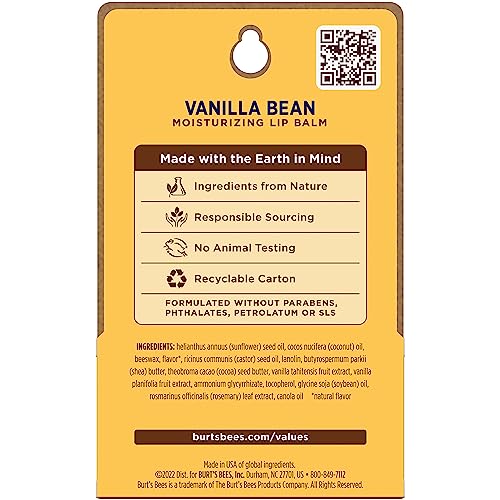 Burt's Bees Lip Balm, Pomegranate, Lip Moisturizer With Responsibly Sourced Beeswax, Tint-Free, Natural Conditioning Treatment, 1 Tube, 0.15 oz.