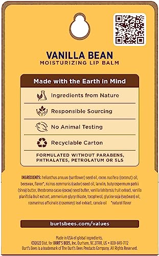 Burt's Bees Lip Balm, Pomegranate, Lip Moisturizer With Responsibly Sourced Beeswax, Tint-Free, Natural Conditioning Treatment, 1 Tube, 0.15 oz.
