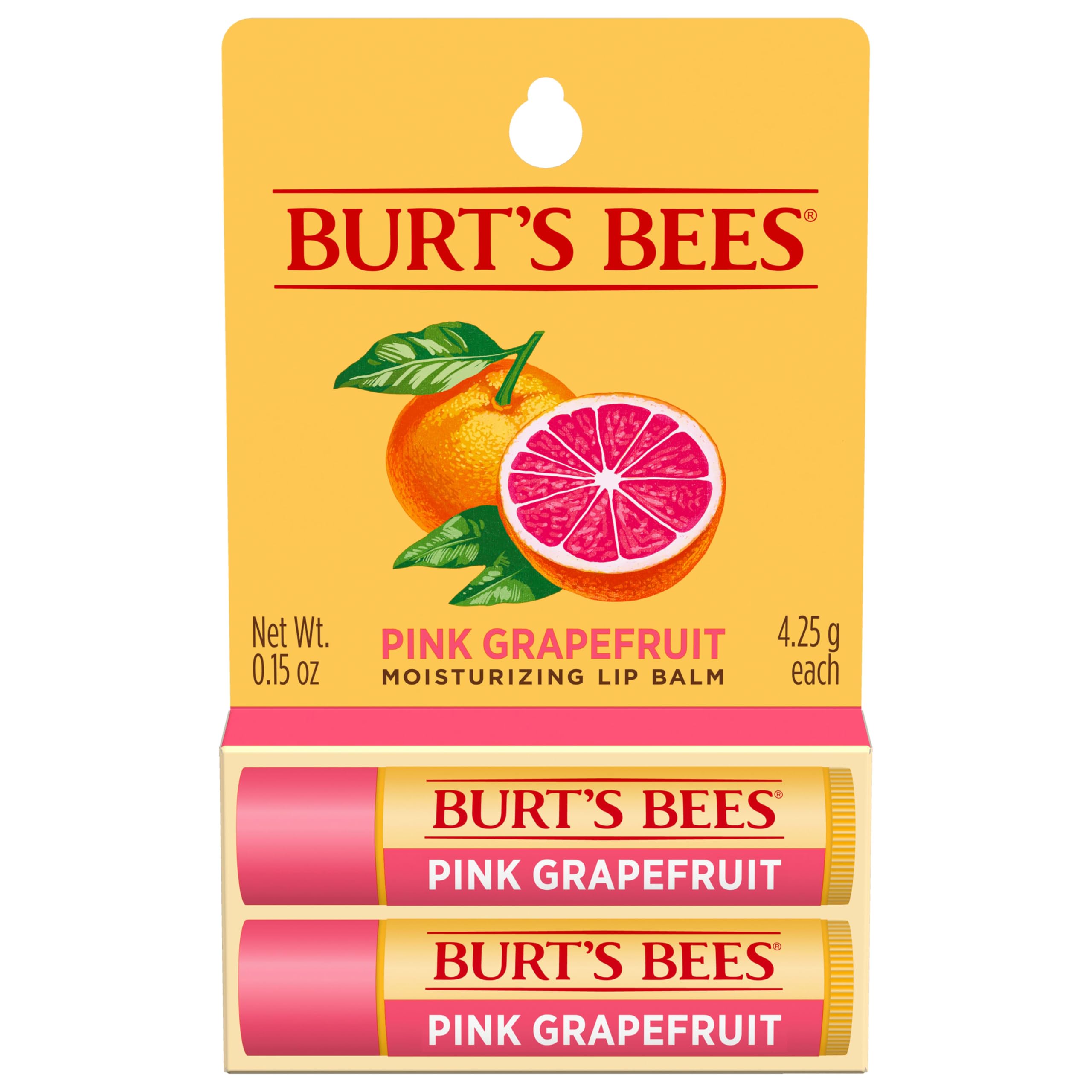 Burt's Bees Lip Balm, Pomegranate, Lip Moisturizer With Responsibly Sourced Beeswax, Tint-Free, Natural Conditioning Treatment, 1 Tube, 0.15 oz.