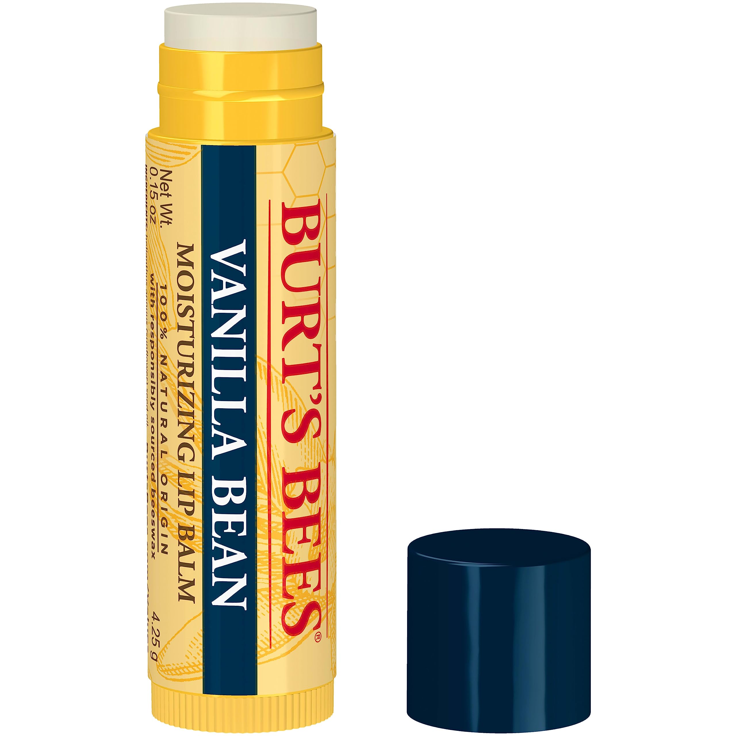 Burt's Bees Lip Balm, Pomegranate, Lip Moisturizer With Responsibly Sourced Beeswax, Tint-Free, Natural Conditioning Treatment, 1 Tube, 0.15 oz.