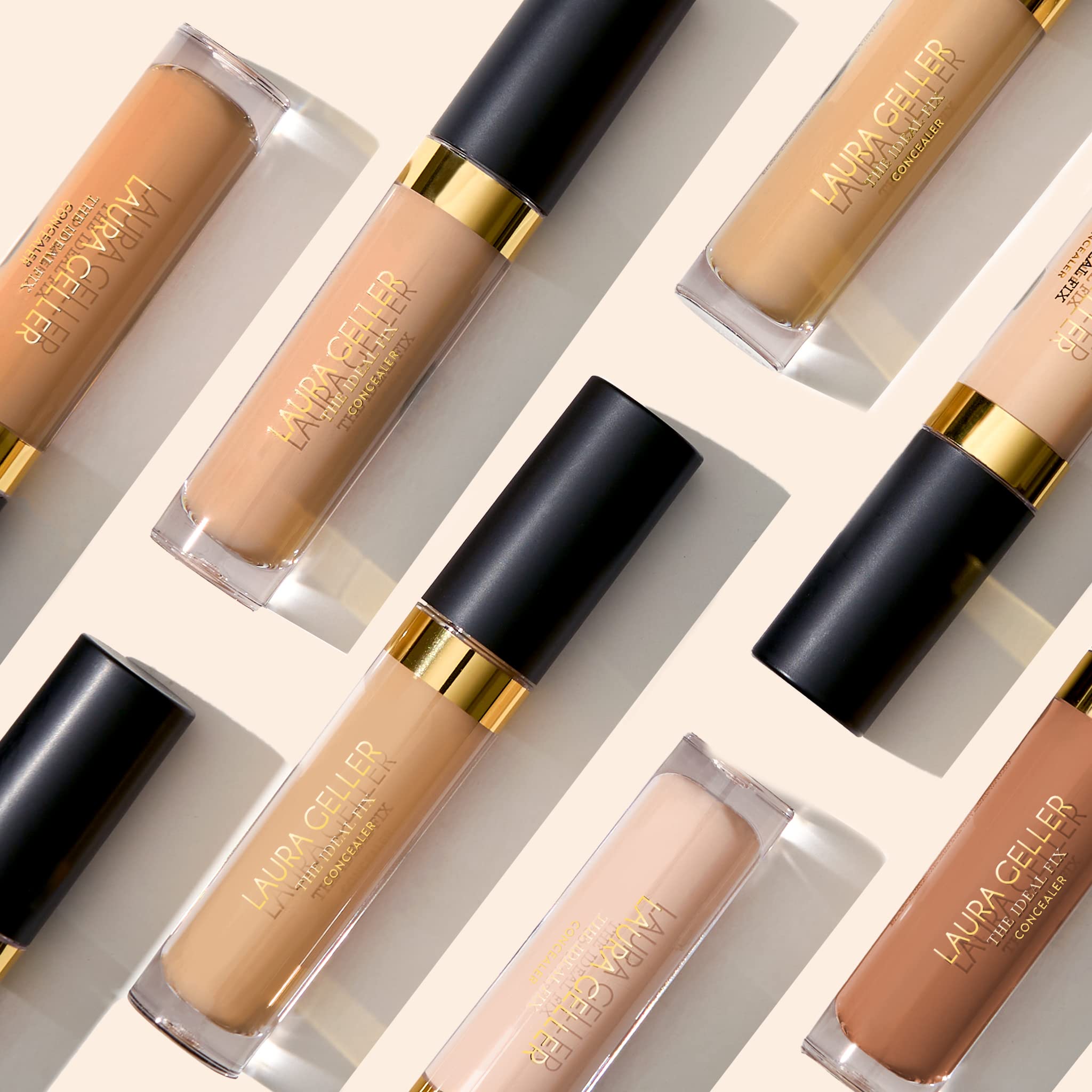 LAURA GELLER NEW YORK The Ideal Fix Concealer - Light - Buildable Medium to Full Coverage Liquid Concealer - Covers Under Eye Dark Circles & Blemishes - Long-Lasting