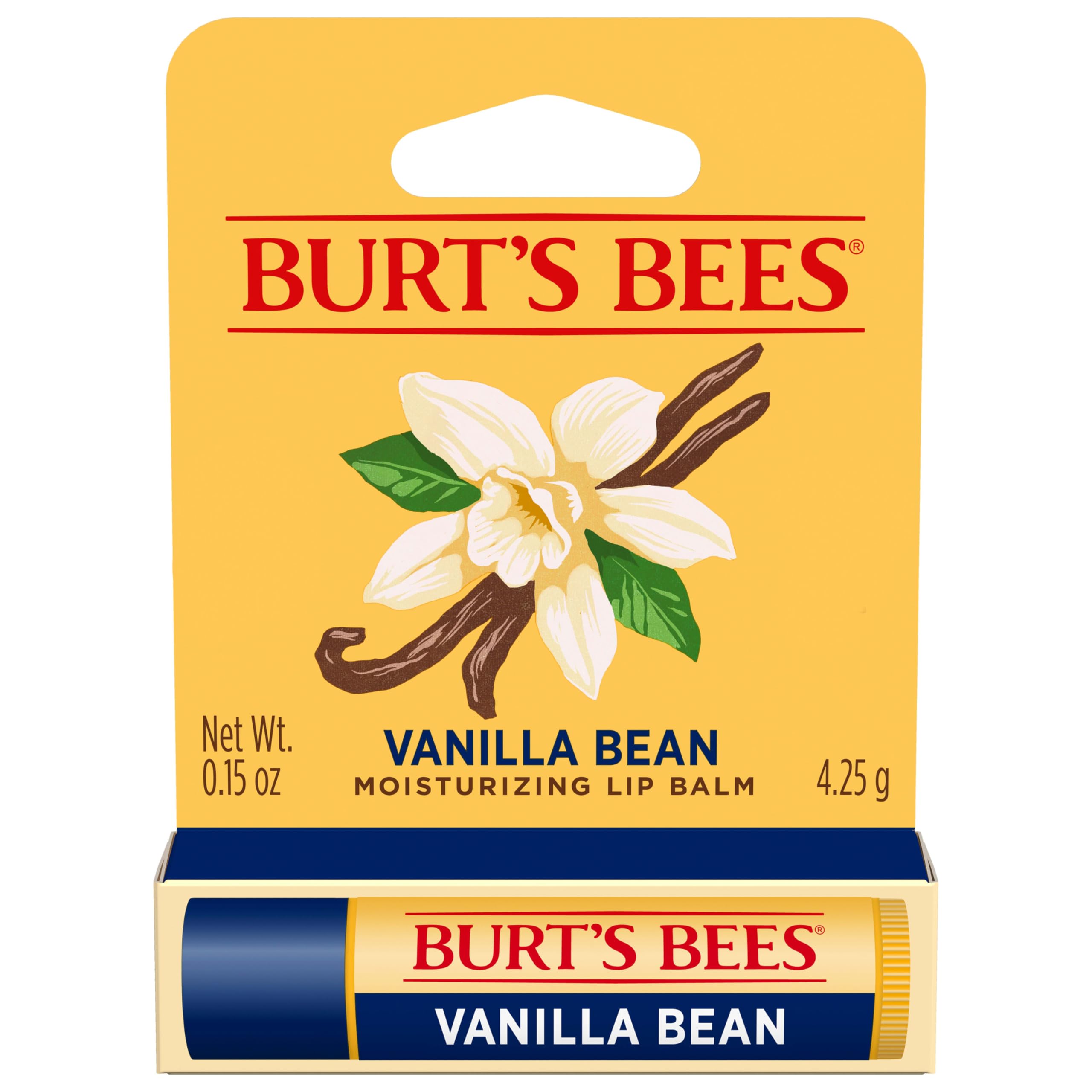 Burt's Bees Lip Balm, Pomegranate, Lip Moisturizer With Responsibly Sourced Beeswax, Tint-Free, Natural Conditioning Treatment, 1 Tube, 0.15 oz.