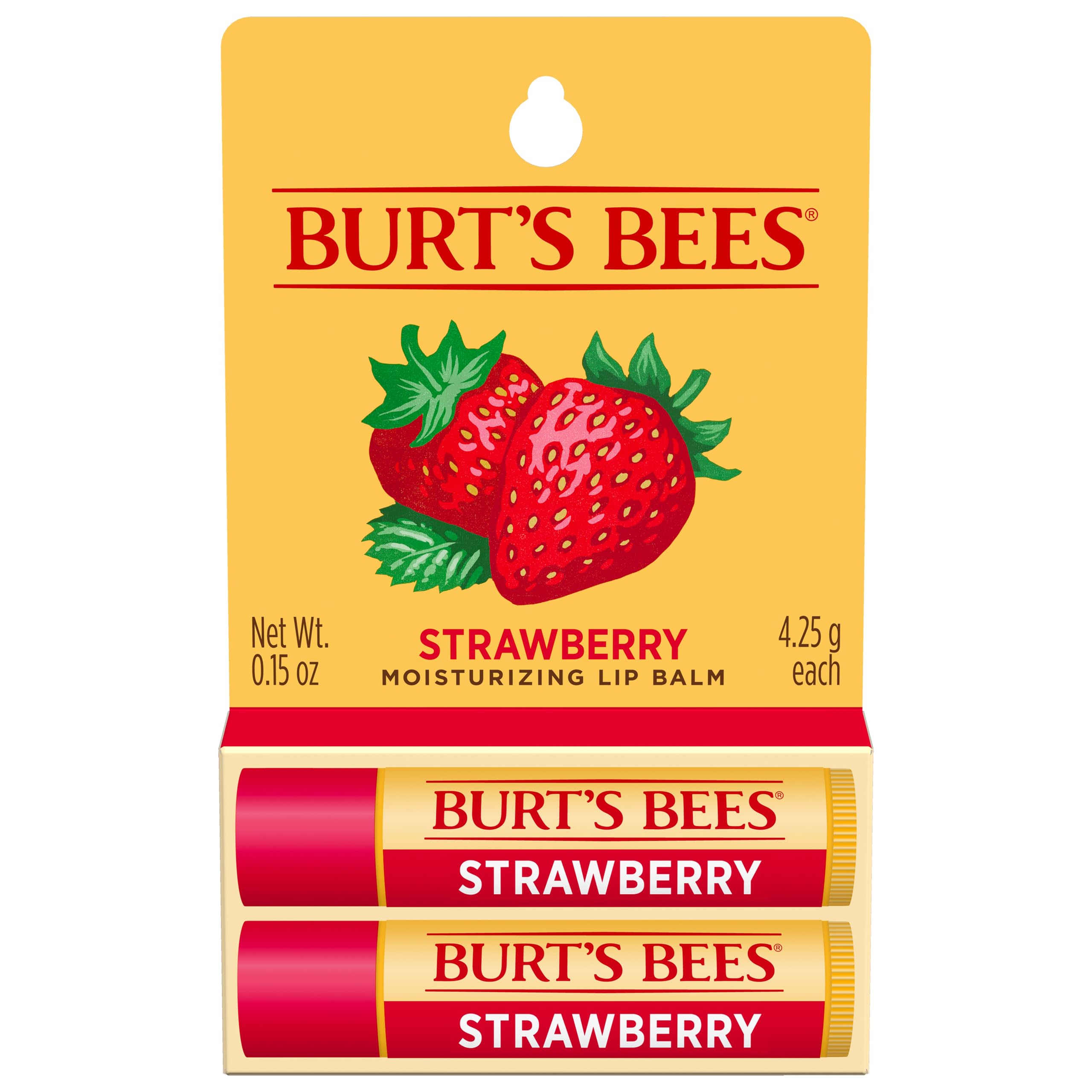 Burt's Bees Lip Balm, Pomegranate, Lip Moisturizer With Responsibly Sourced Beeswax, Tint-Free, Natural Conditioning Treatment, 1 Tube, 0.15 oz.