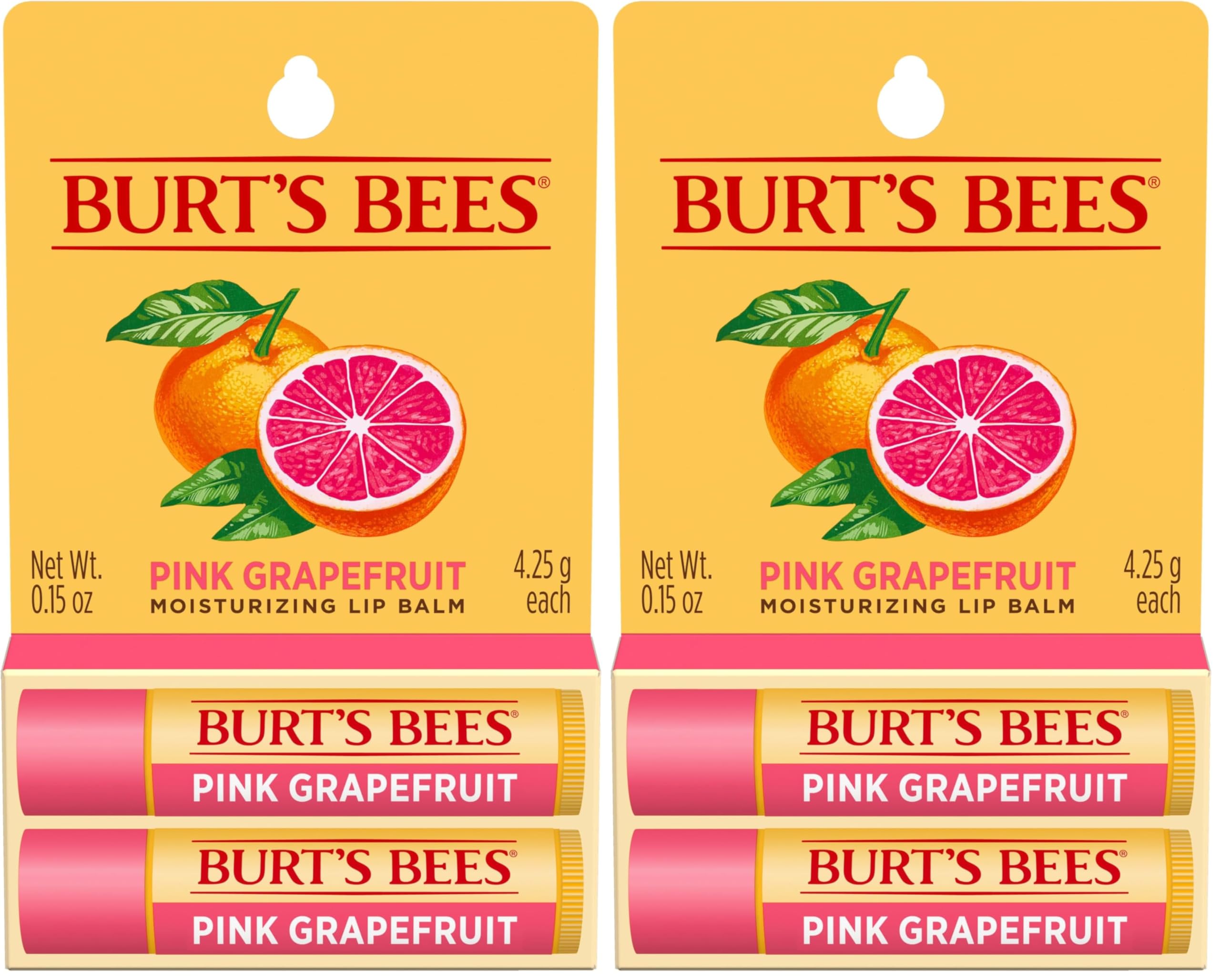 Burt's Bees Lip Balm, Pomegranate, Lip Moisturizer With Responsibly Sourced Beeswax, Tint-Free, Natural Conditioning Treatment, 1 Tube, 0.15 oz.