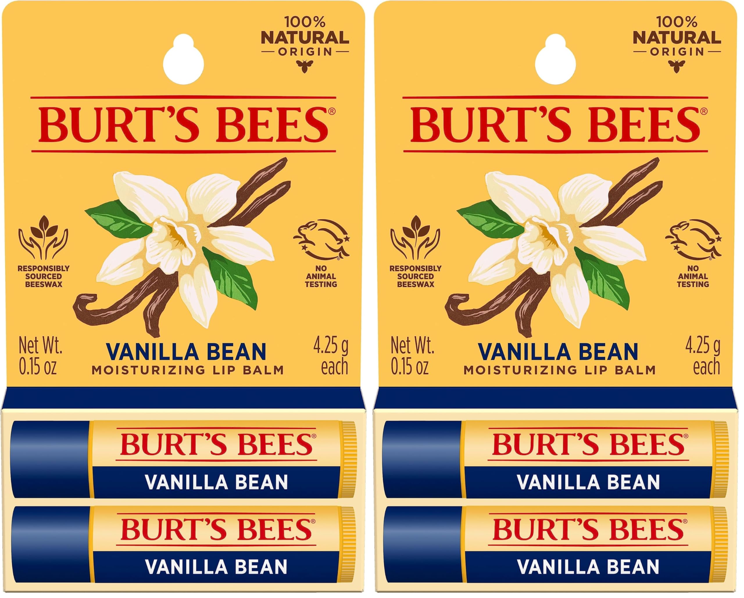Burt's Bees Lip Balm, Pomegranate, Lip Moisturizer With Responsibly Sourced Beeswax, Tint-Free, Natural Conditioning Treatment, 1 Tube, 0.15 oz.