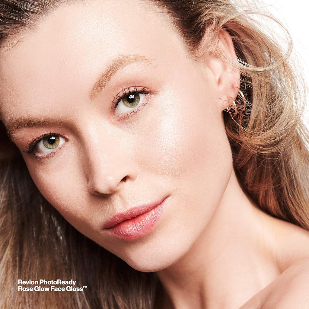 Revlon PhotoReady Face Gloss Rose Glow Primer, Makeup for All Skin Types, Hydrates, Illuminates & Moisturizes, Infused with Glycerin & Olive Oil Extract, 80% Water, 1 Fl Oz